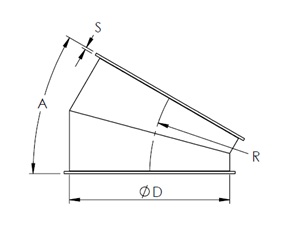 Rysunek techniczny kolan segmentowych wyłożonych