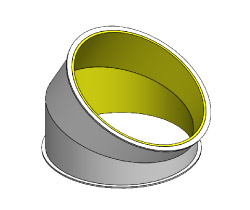 Kolano segmentowe wyłożone model 3D