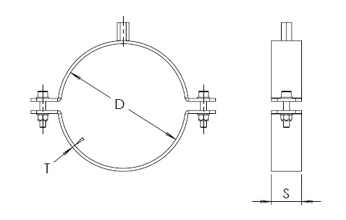 obejma rysunek techniczny