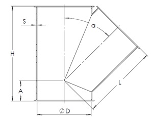 Rysunek techniczny trójnika t145 Rysunek techniczny trójnika t145
